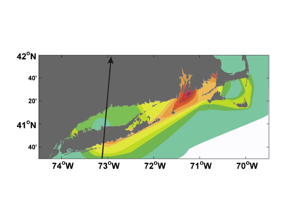 Figure 20.3:  Storm surge from the Great New England Hurricane