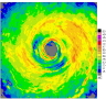 Figure 2.4: Radar reflectivity in the eye of Hurricane Floyd of 1999