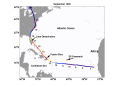 Figure 17.1: Track of the San Felipe Hurricane