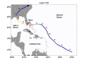 Figure 31.1: Track of Hurricane Andrew
